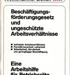Beschäftigungsförderungsgesetz und ungeschützte Arbeitsverhältnisse - Eine Arbeitshilfe für Betriebsräte
