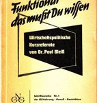 Funktionär - das musst Du wissen - Wirtschaftspolitische Kurzreferate