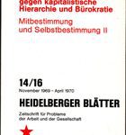 Heidelberger Blätter - Zeitschrift für Probleme der Arbeit und der Gesellschaft 14/16