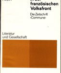 Schriftsteller in der französischen Volksfront - Die Zeitschrift "Commune"