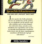 Sprachkritikastereien und was der "Fachler" dazu sagt