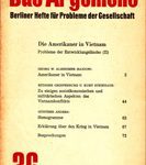 Das Argument Nr.36 - Berliner Hefte für Probleme der Gesellschaft