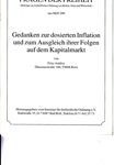 Gedanken zur dosierten Inflation und zum Ausgleich ihrer Folgen auf dem Kapitalmarkt