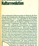 Die chinesische Kulturrevolution - Zur Entwicklung der Widersprüche in der chinesischen Gesellschaft
